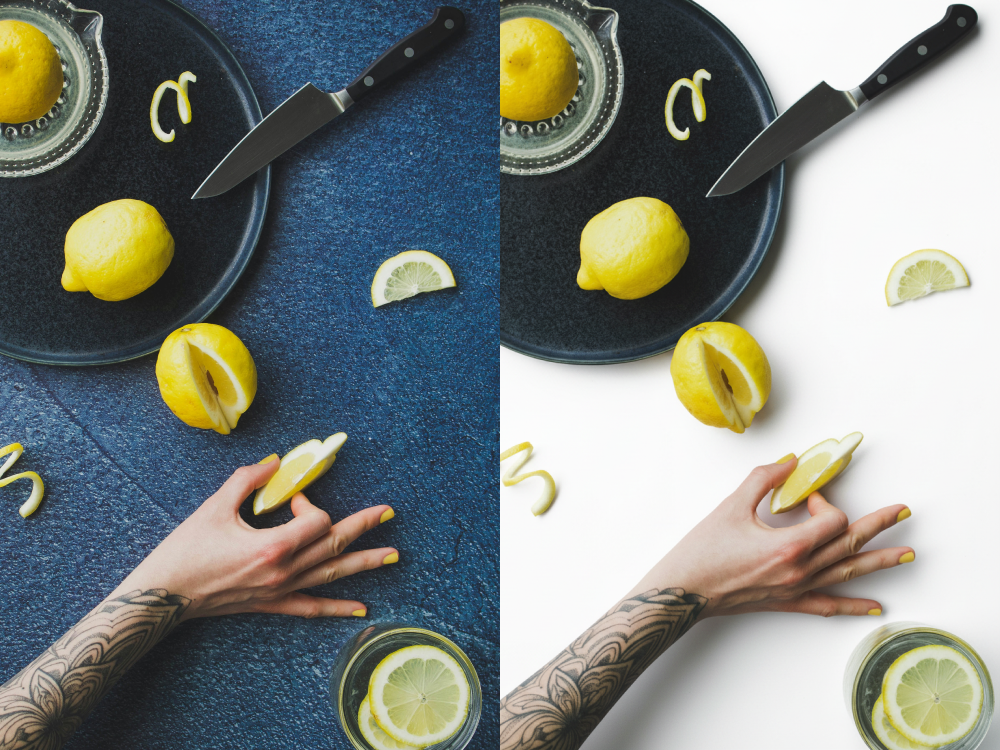 Social media marketing visuals with white background